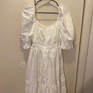 White cottage core dress XL